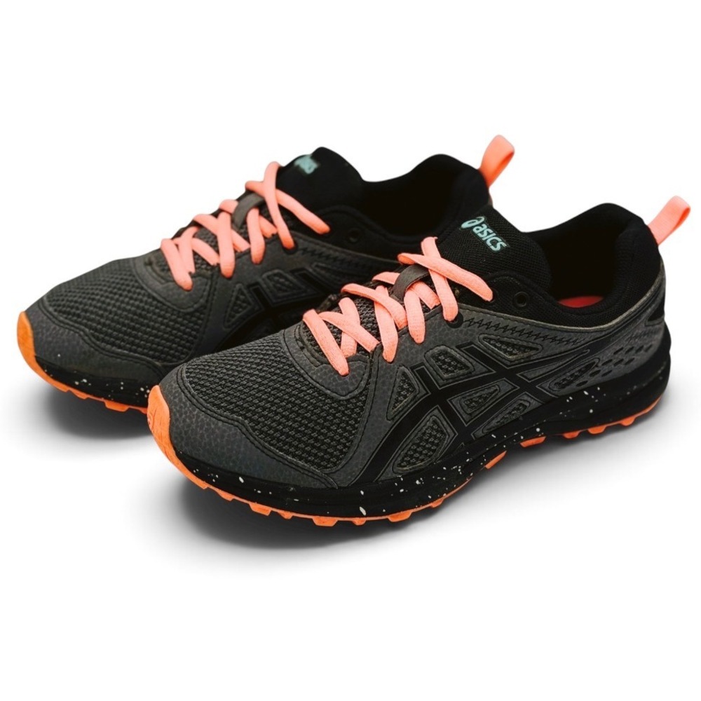 ASICS Gel Venture 5 Womens 7.5 Black Coral Teal Trail Running Hiking Shoes T5N8N